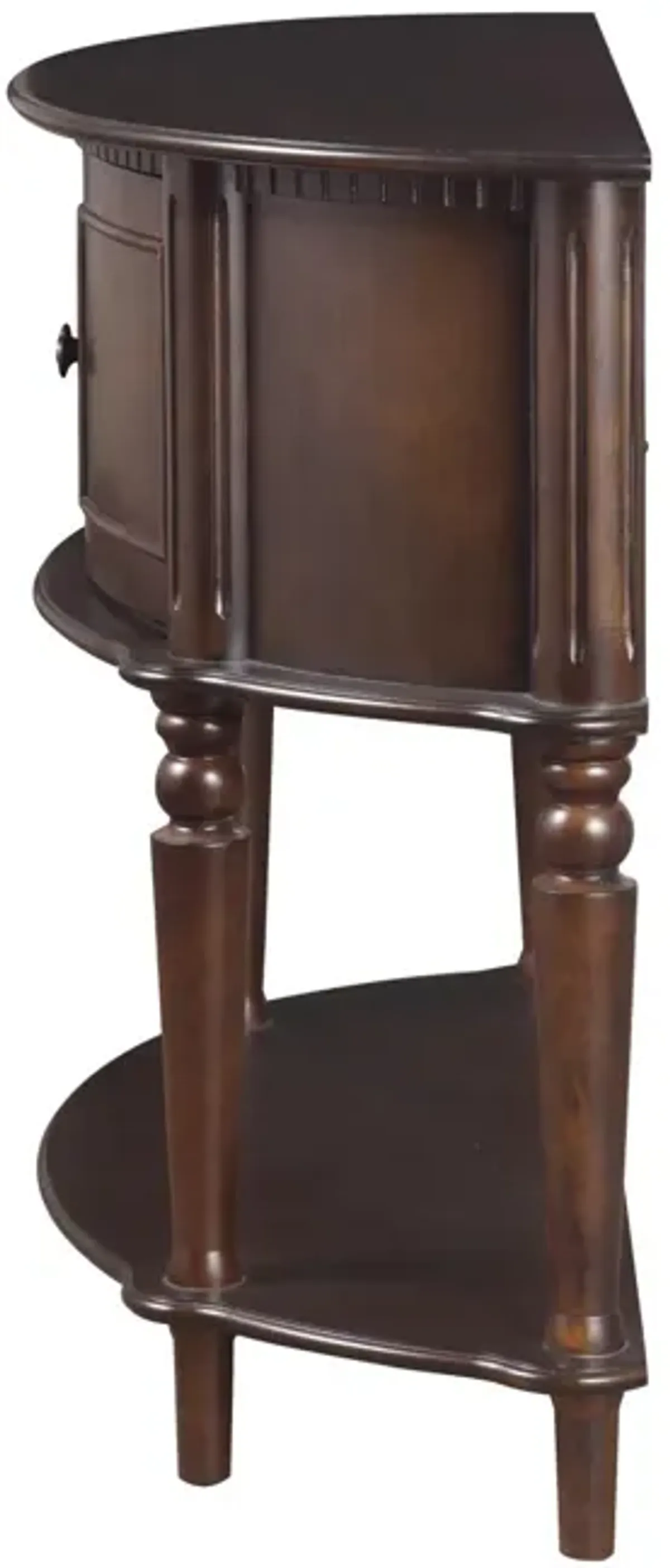 Coaster Brenda 2-Door Demilune Wood Entryway Console Table Brown