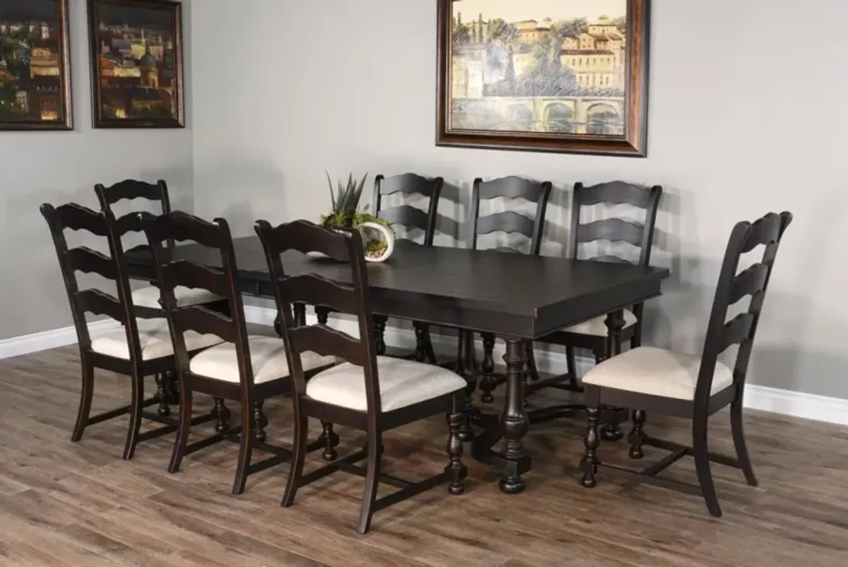 Sunny Designs Scottsdale Black Walnut Extension Dining Table with 2 Leaves