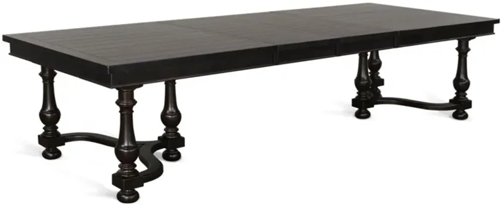 Sunny Designs Scottsdale Black Walnut Extension Dining Table with 2 Leaves