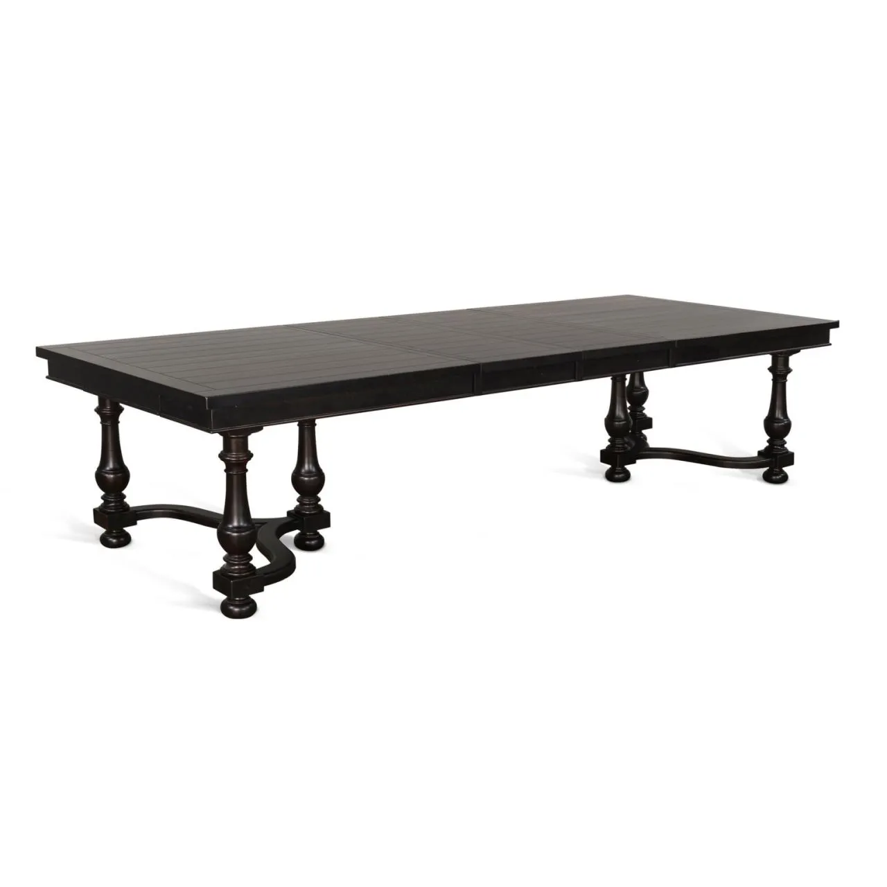 SCOTTSDALE BLACK WALNUT EXTENSION DINING TABLE WITH 2 LEAVES