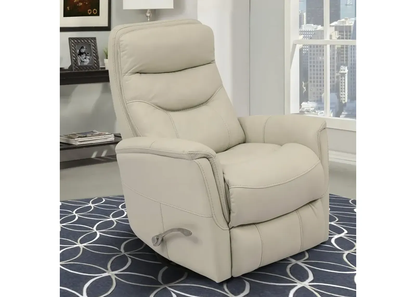 Parker House Gemini Glider Recliner in Ivory