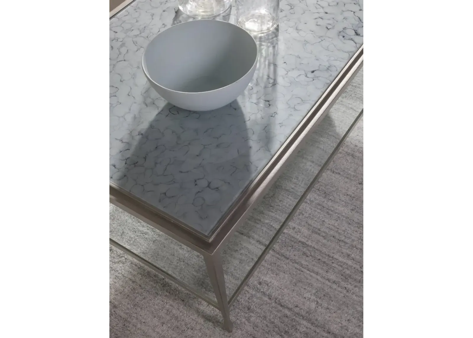 Artistica Home by Lexington Signature Designs Sashay Silver Rectangular Cocktail Table