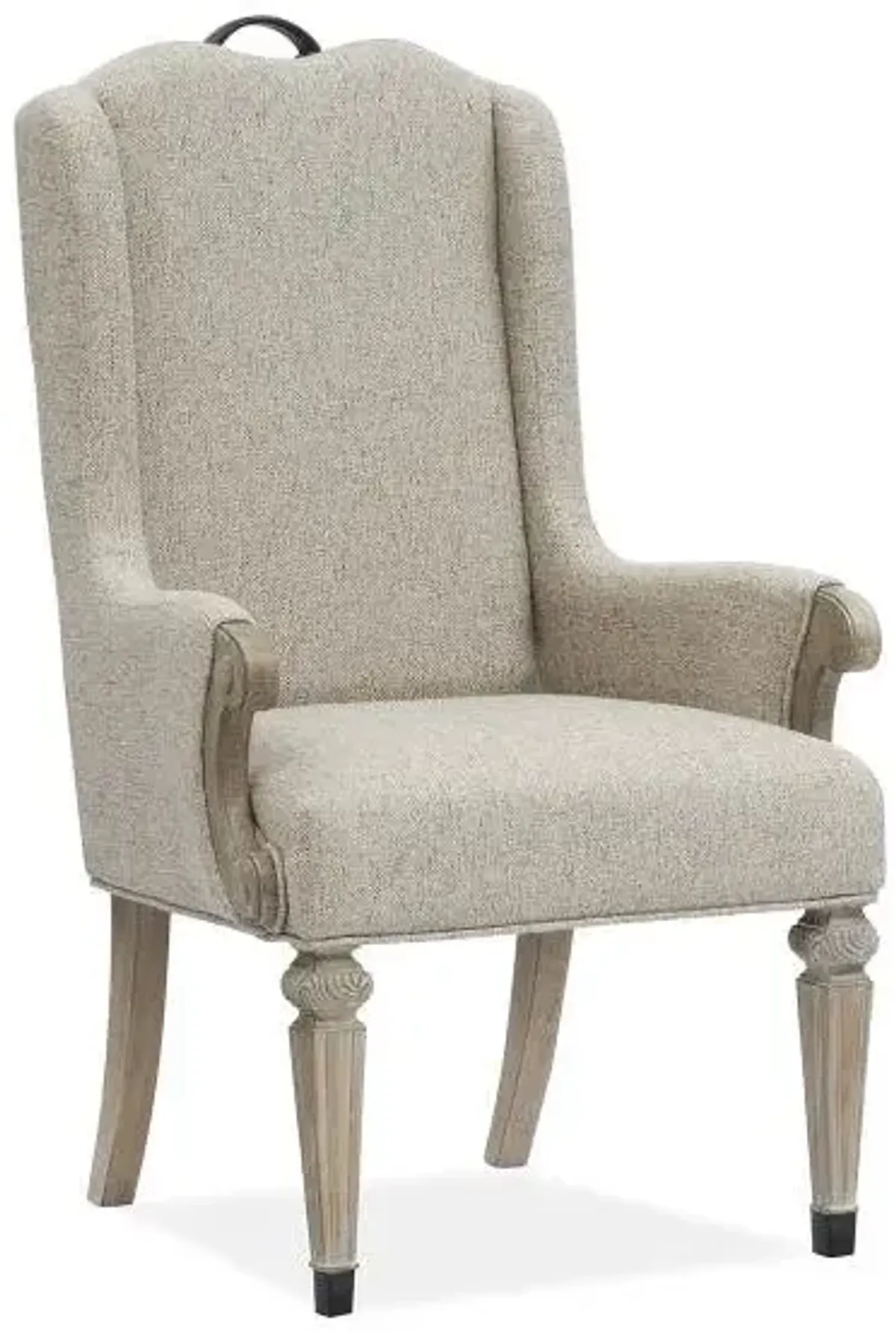 Magnussen Wood Upholstered Host Arm Chair Marisol