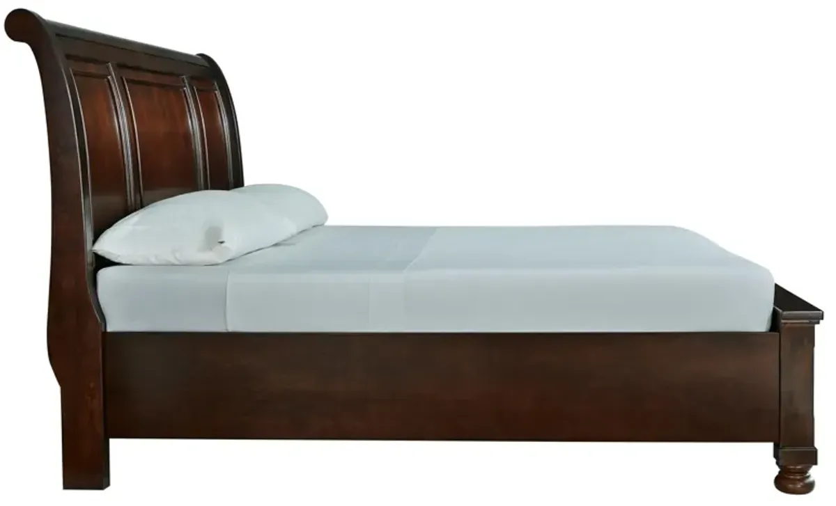 Ashley Porter King Sleigh Bed Rustic Brown Millennium