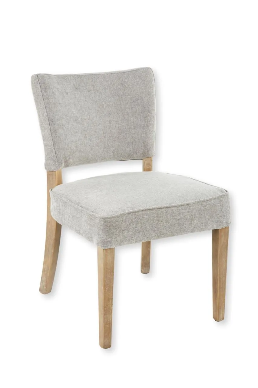 ANDREA GREY DINING SIDE CHAIR WITH ANEW GREY UPHOLSTERY