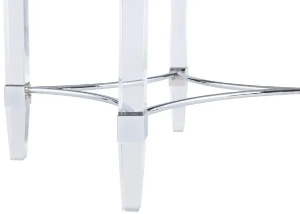 Chintaly Contemporary Round Glass Top Dining Table