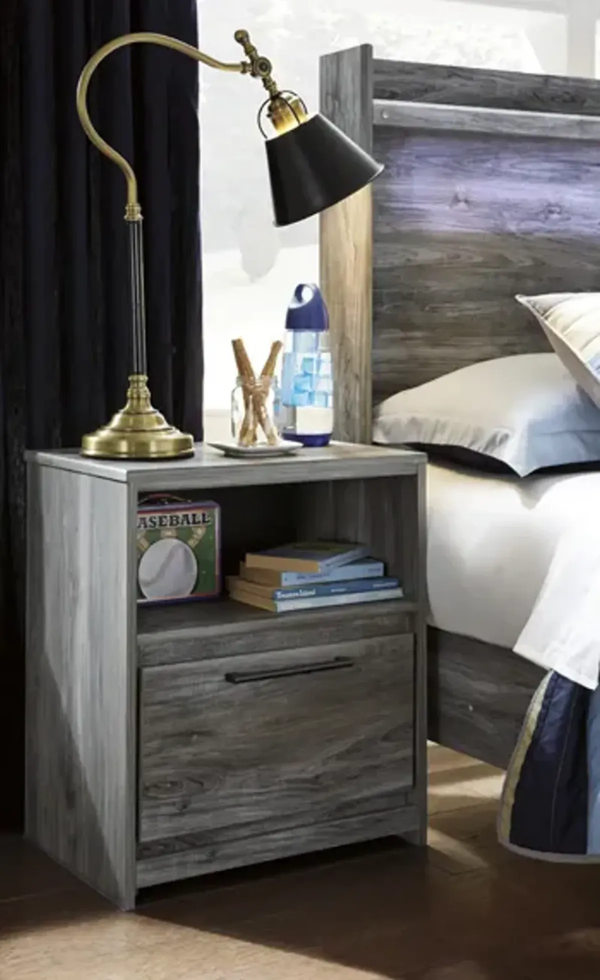 Ashley Baystorm Gray Nightstand