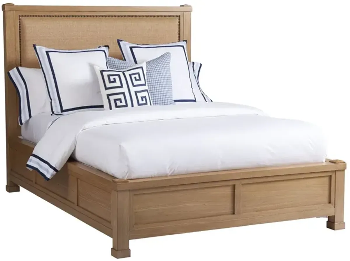 Barclay Butera by Lexington Newport Shorecliff Traditional Wood Canopy Queen Bed in Brown