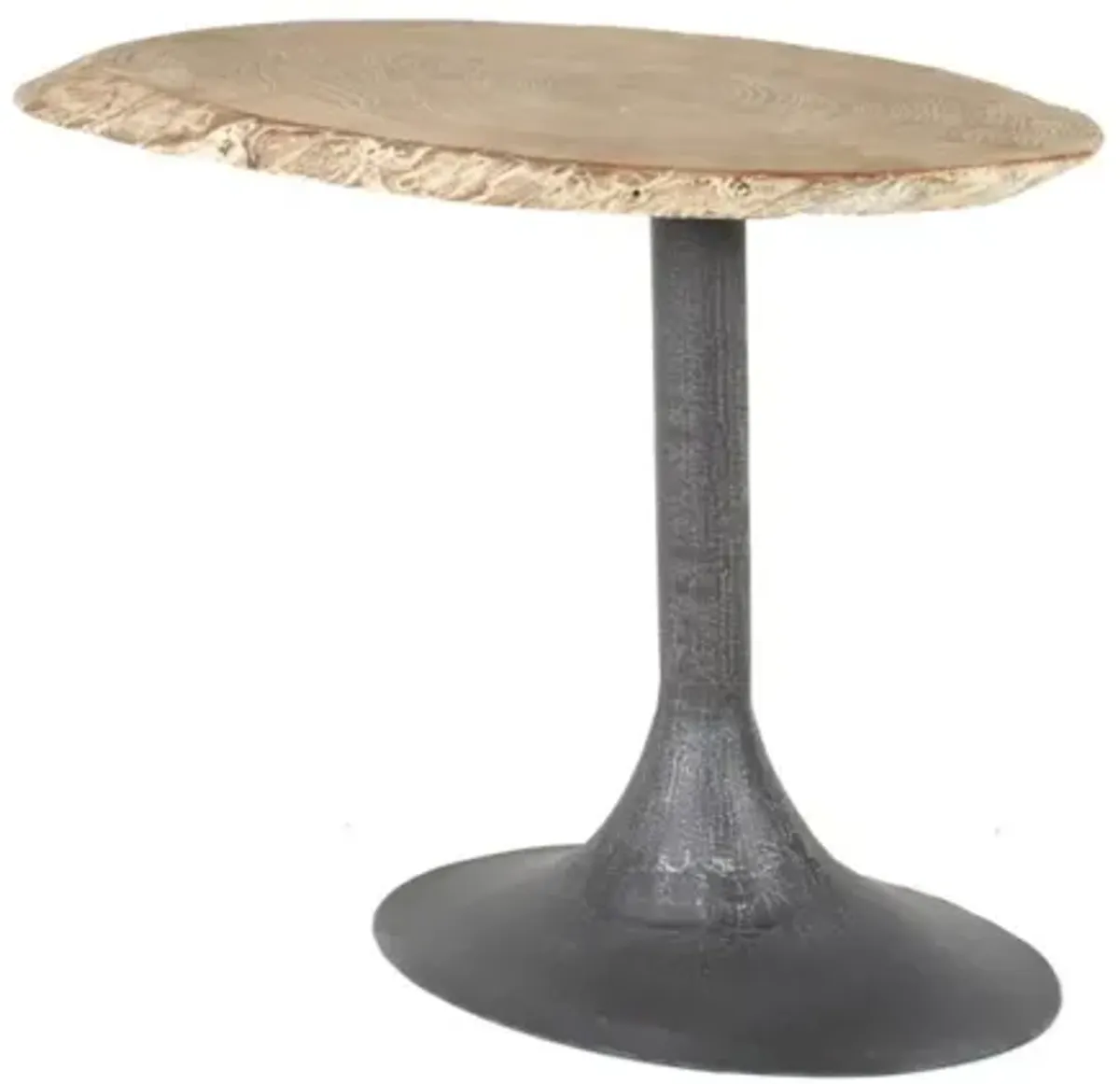 Nest Home Grey Washed/Iron Large End Table Pods