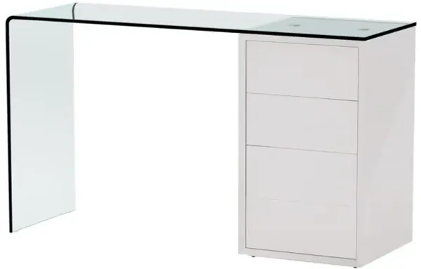 CONTEMPORARY BENT GLASS SOFA TABLE