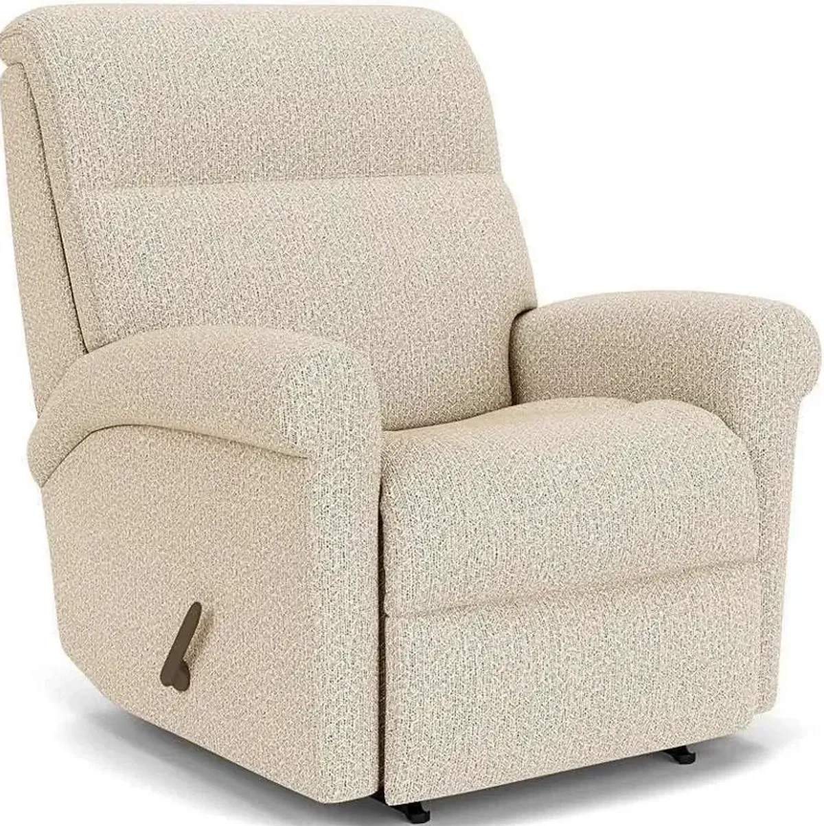 Flexsteel Davis White Moondust Rocking Manual Recliner