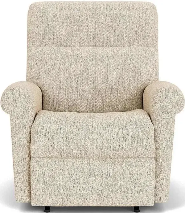 Flexsteel Davis White Moondust Rocking Manual Recliner