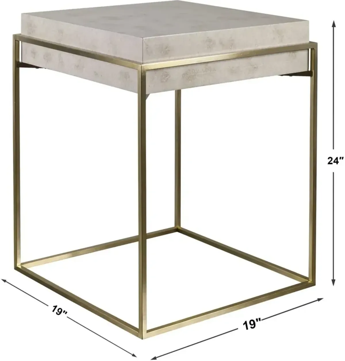 Uttermost India Ivory Burl Accent Table