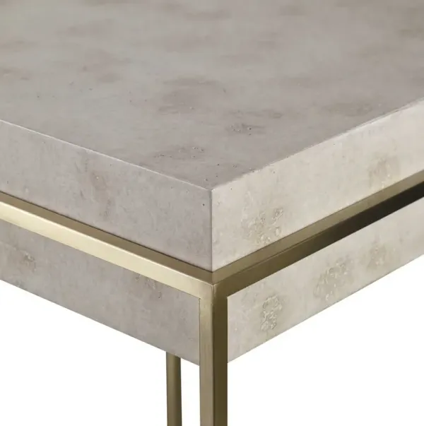 Uttermost India Ivory Burl Accent Table