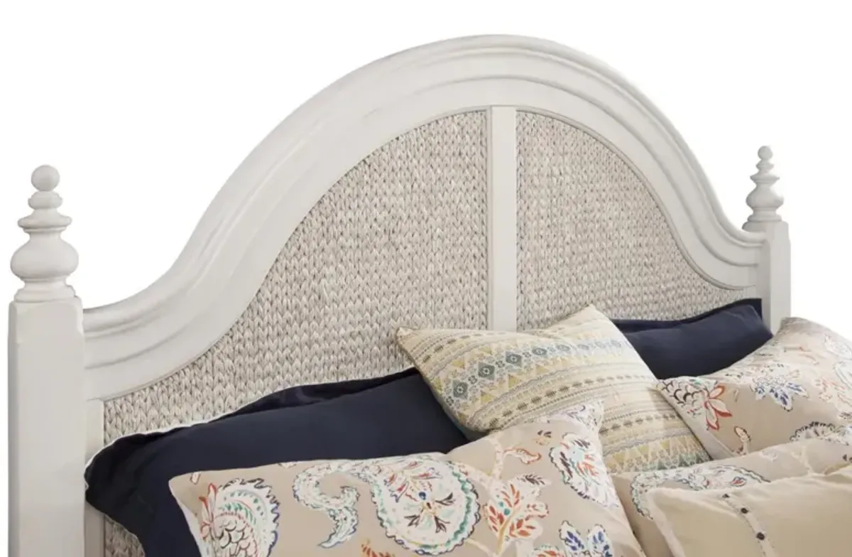 American Woodcrafters Rodanthe Woven Dove White King Headboard