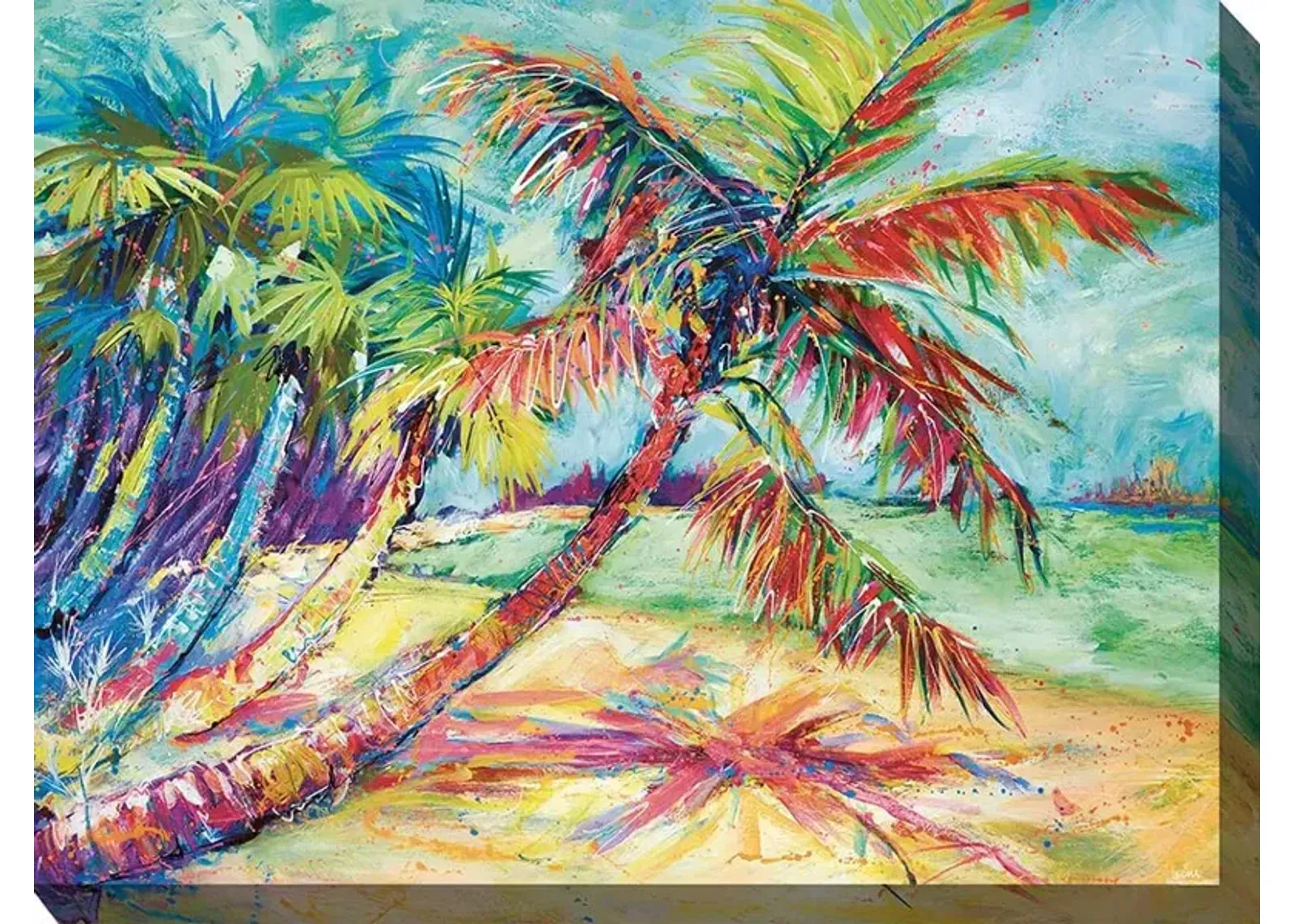 West of The Wind Swanky Palm 40X30 All Season Outdoor Canvas Art