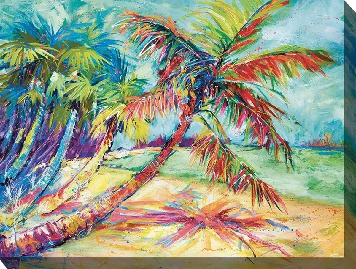 West of The Wind Swanky Palm 40X30 All Season Outdoor Canvas Art