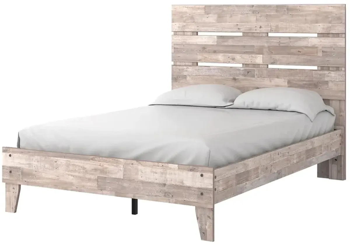 Neilsville Whitewash Full Panel Platform Bed