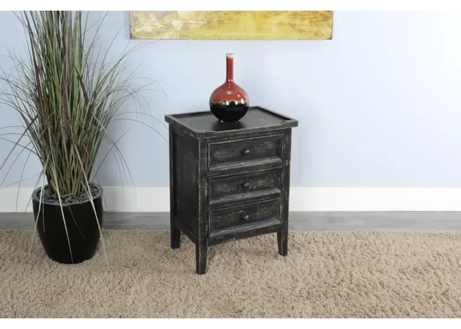 MARINA BLACK SAND END TABLE