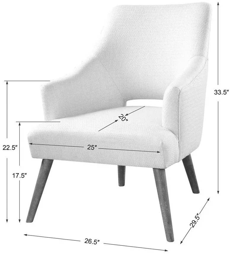 DREE WHITE ACCENT CHAIR