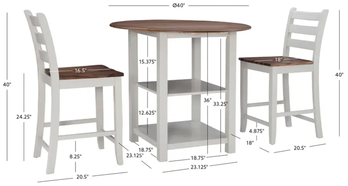 Powell Colm 3-Piece Counter Set