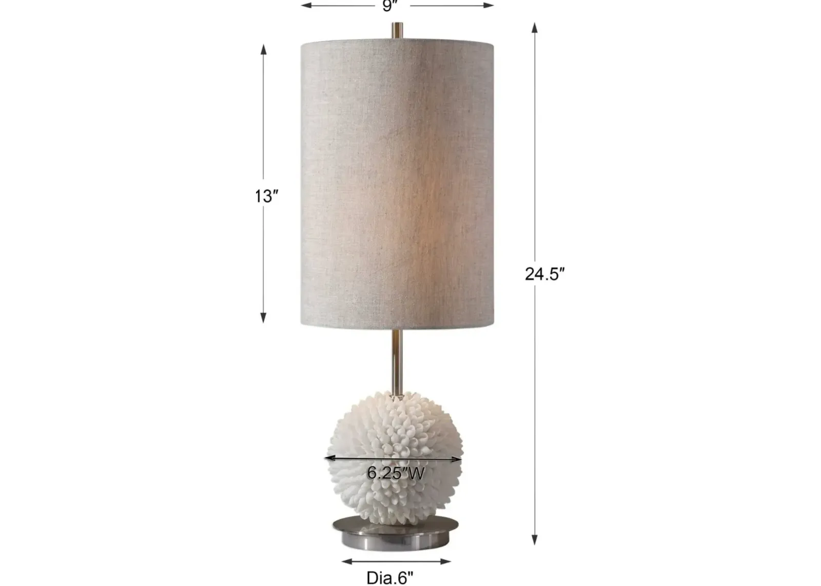 Uttermost Cascara White Buffet Lamp