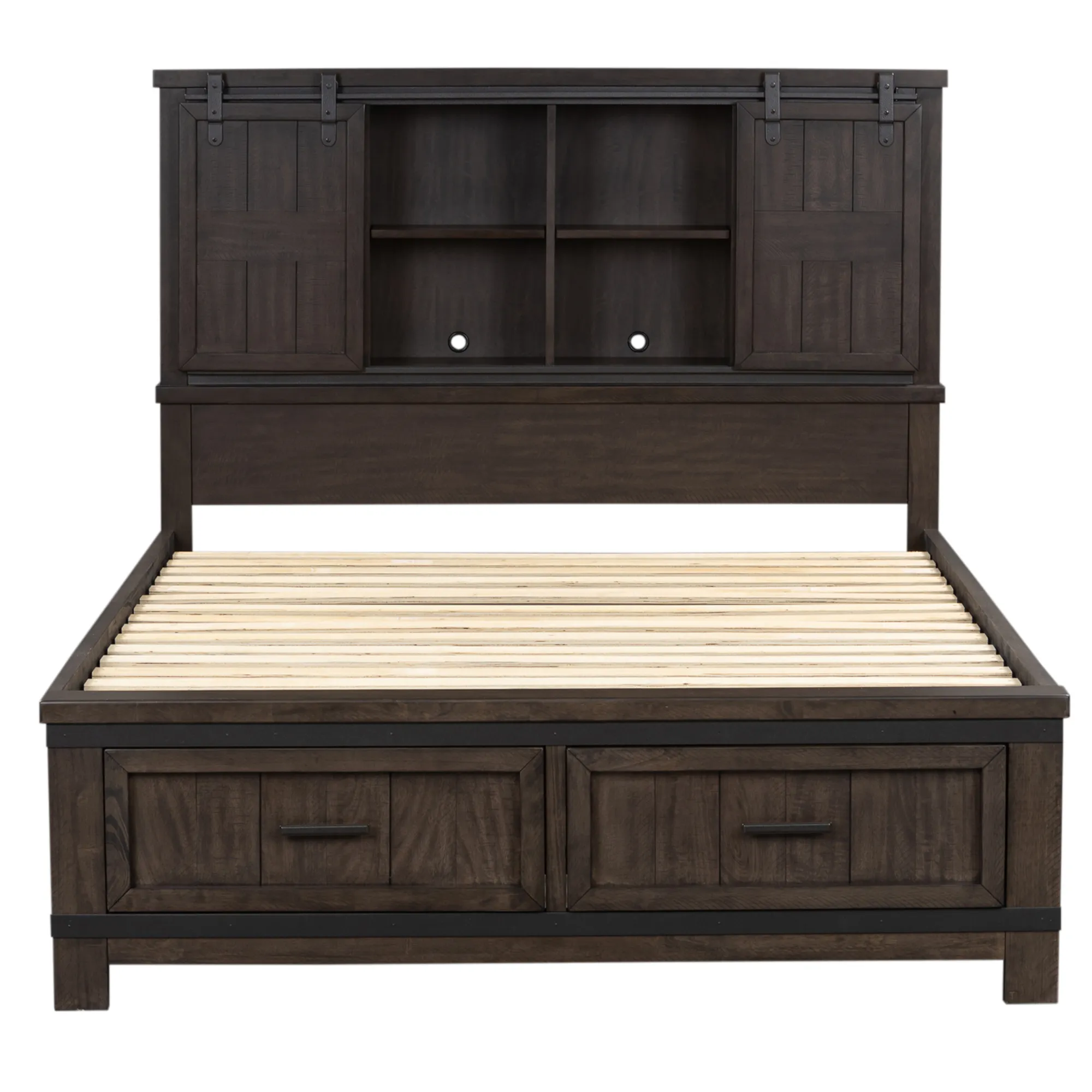 KING BOOKCASE BED DRESSER & MIRROR - THORNWOOD HILLS