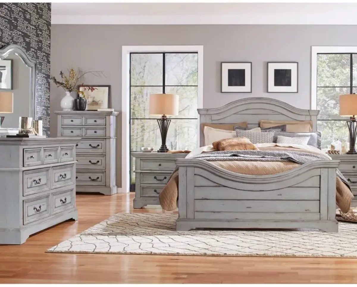 American Woodcrafters Stonebrook Light Distressed Antique Gray Stonebrook Kids/Teens Double Dresser