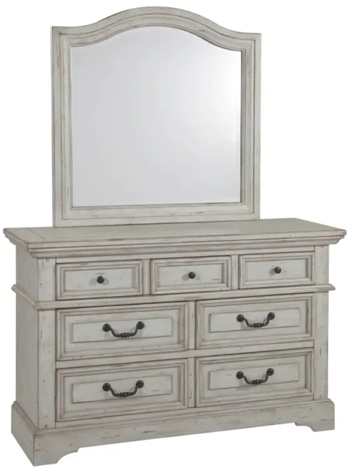 American Woodcrafters Stonebrook Light Distressed Antique Gray Stonebrook Kids/Teens Double Dresser