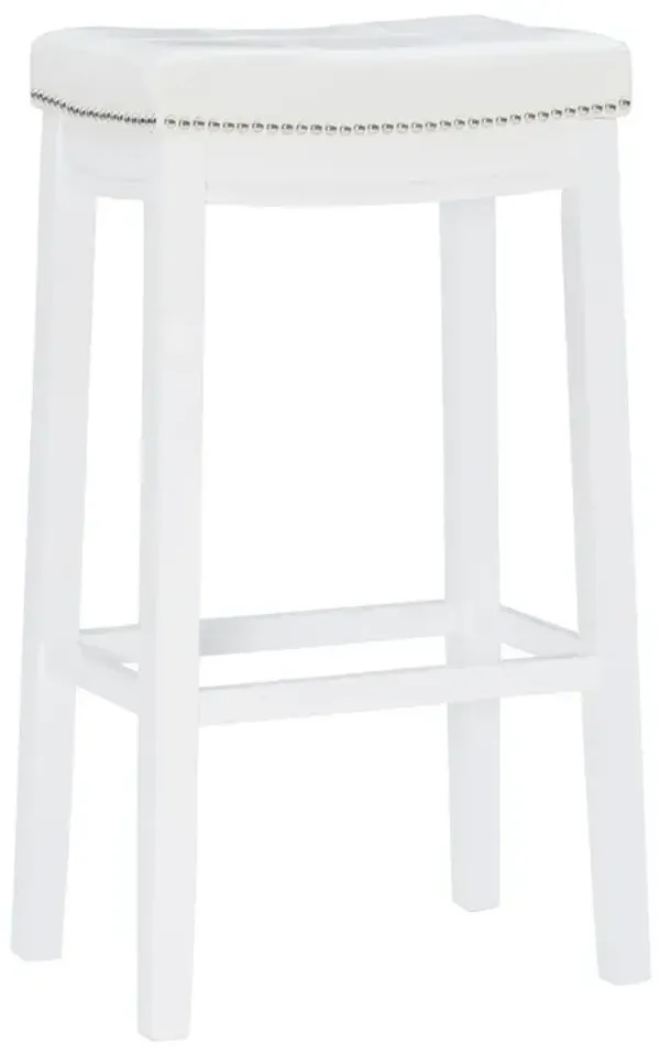 Linon Claridge Bar Stool White
