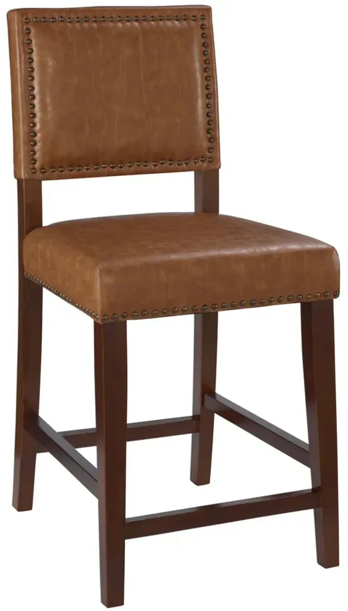 Linon 24 Inch Brook Counter Stool Caramel