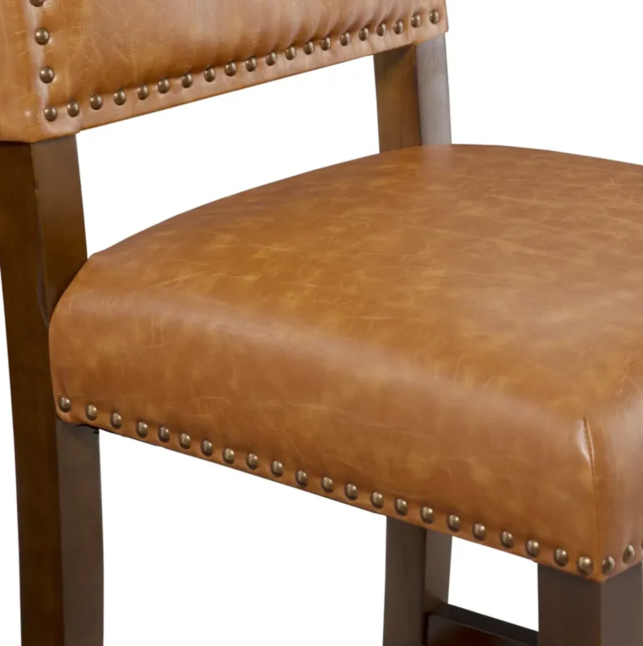 Linon 24 Inch Brook Counter Stool Caramel | Furniture.com