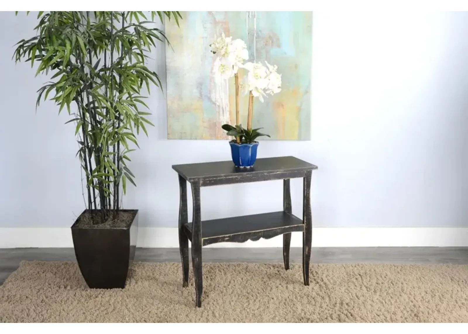 Sunny Designs Marina Black Sand 28 Inch Side Table