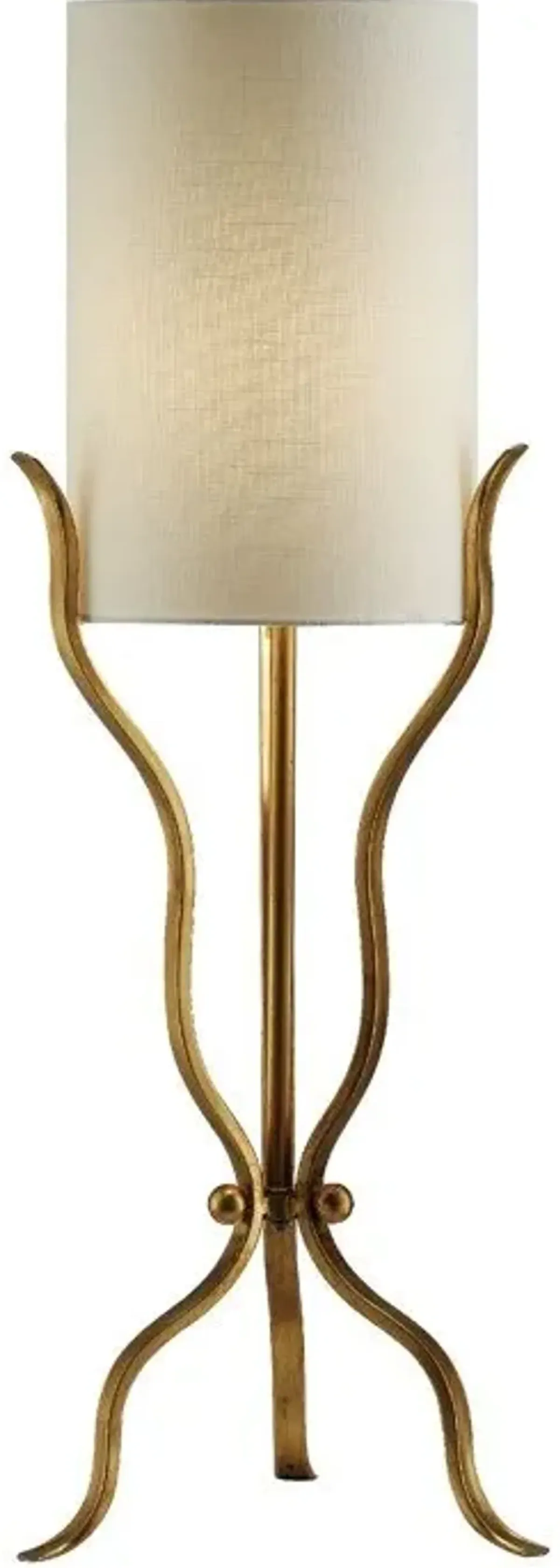 Crestview Xavier Gold/White Table Lamp