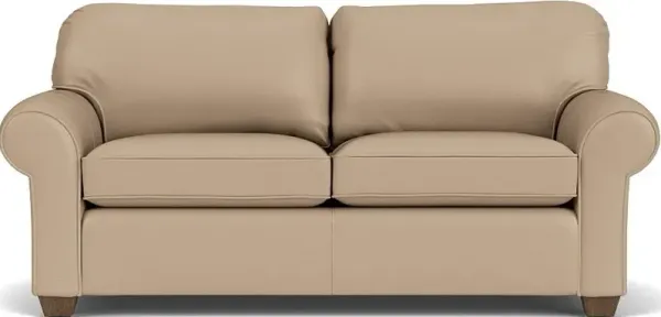 Flexsteel Thornton Caffe Latte Two-Cushion Leather Sofa
