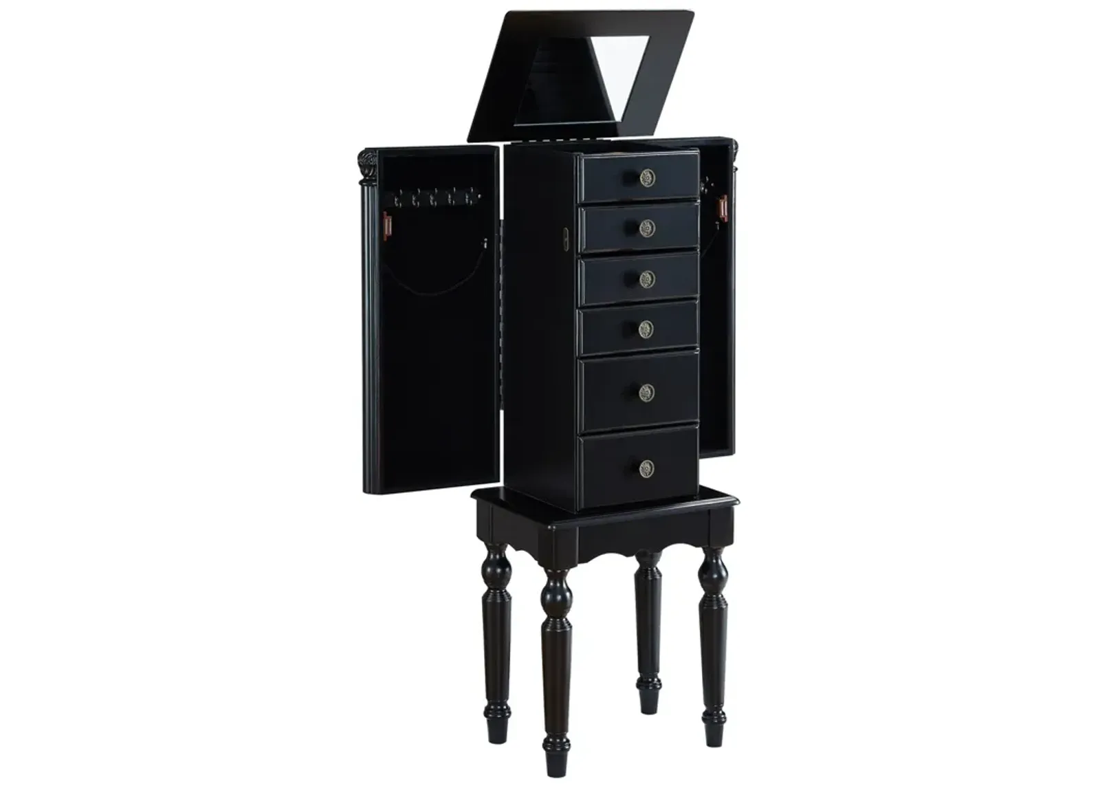 EBONY JEWELRY ARMOIRE