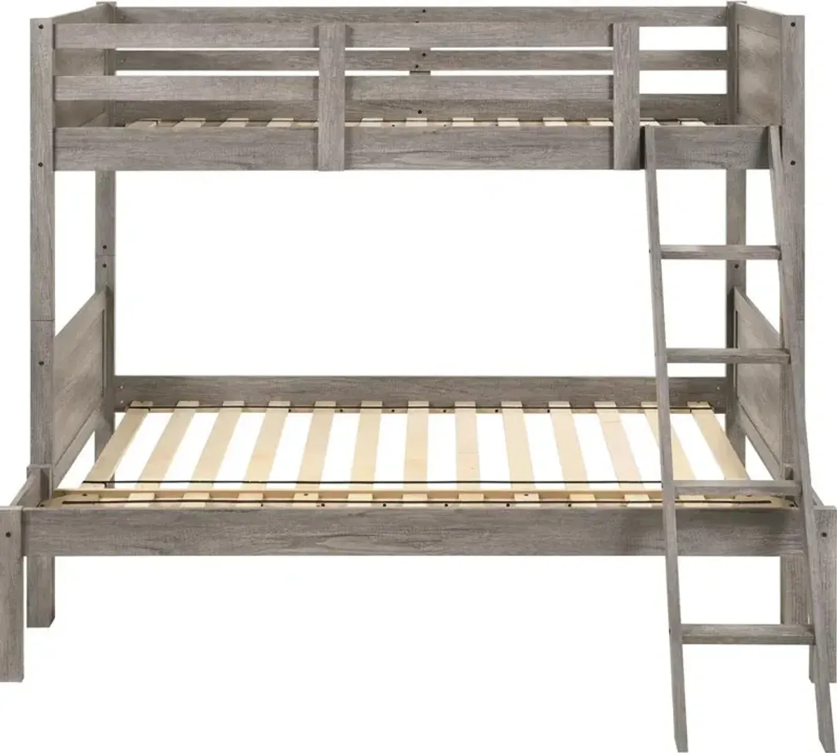 Coaster Ryder Wood Twin Over Full Bunk Bed Weathered Taupe