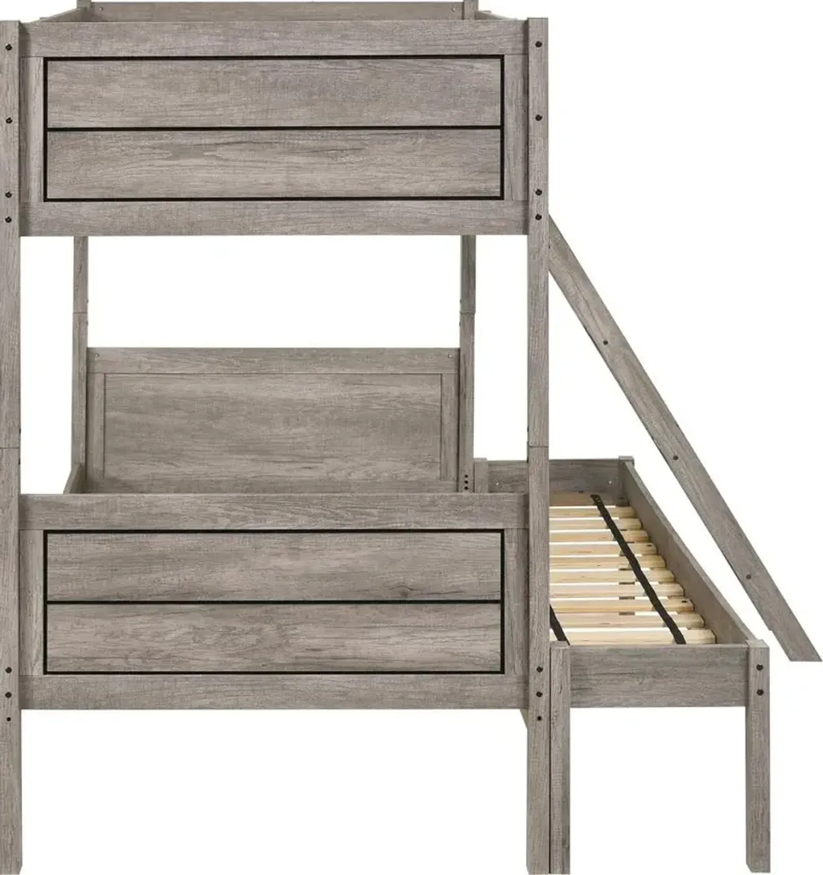 Coaster Ryder Wood Twin Over Full Bunk Bed Weathered Taupe