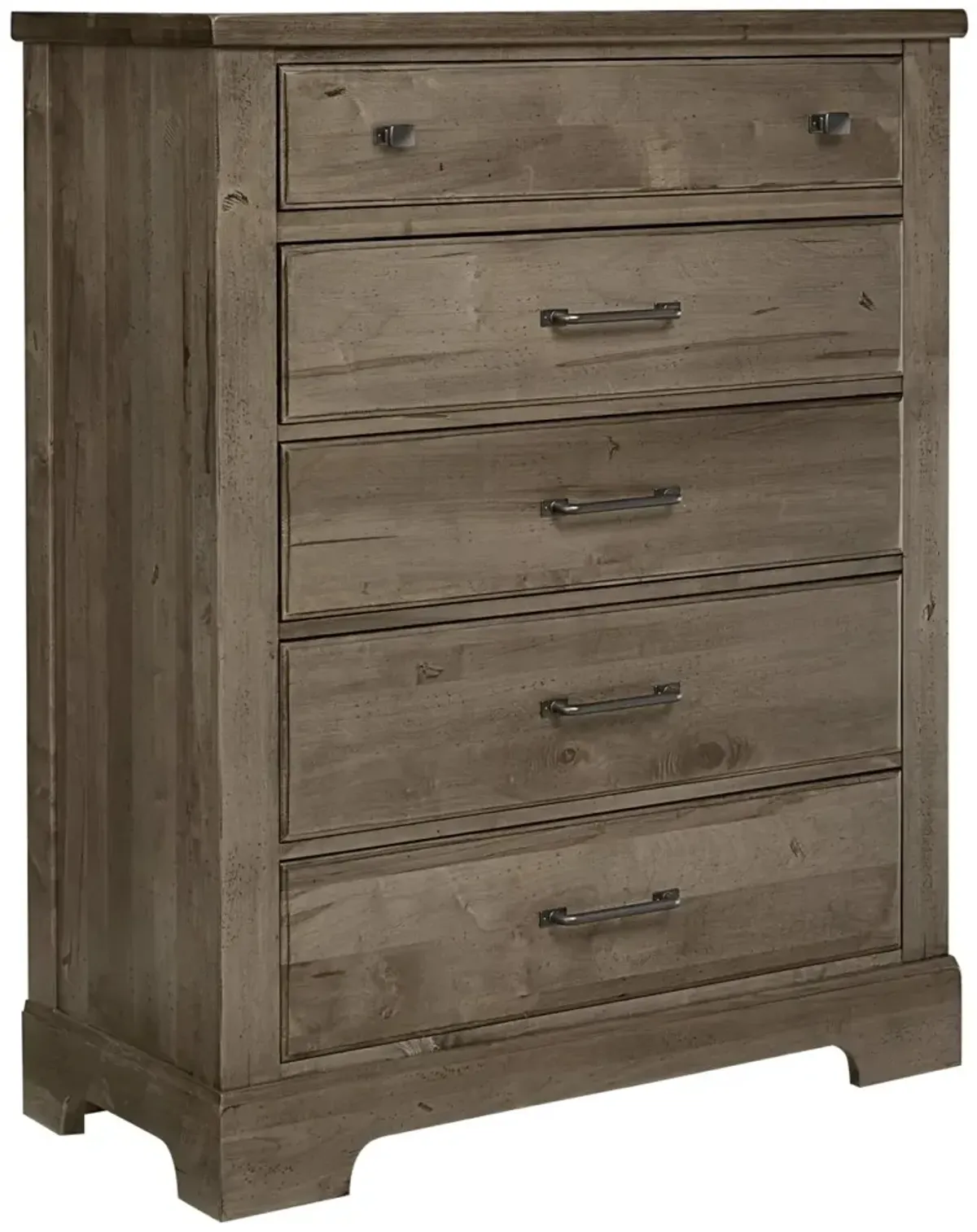 Vaughan-Bassett Cool Rustic Stone Grey 5-Drawer Chest