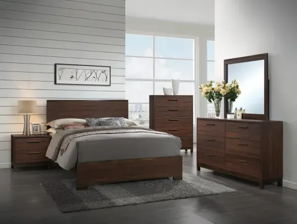 Edmonton Wood Queen Panel Bed Rustic Tobacco