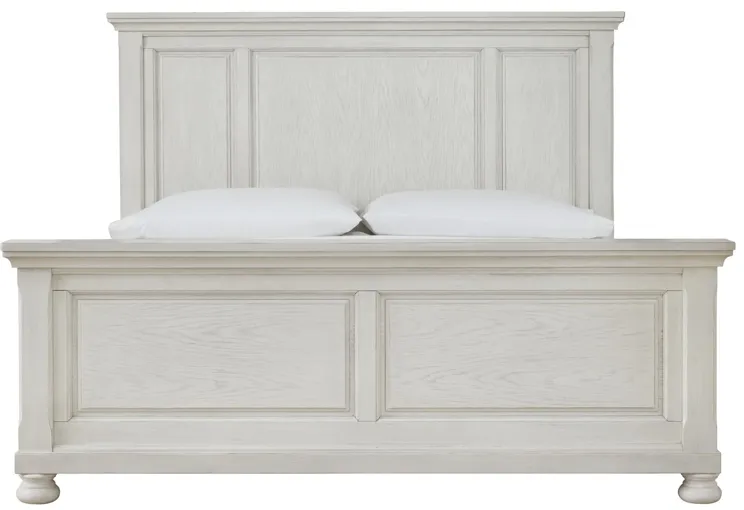 ROBBINSDALE QUEEN PANEL BED ANTIQUE WHITE SIGNATURE DESIGN