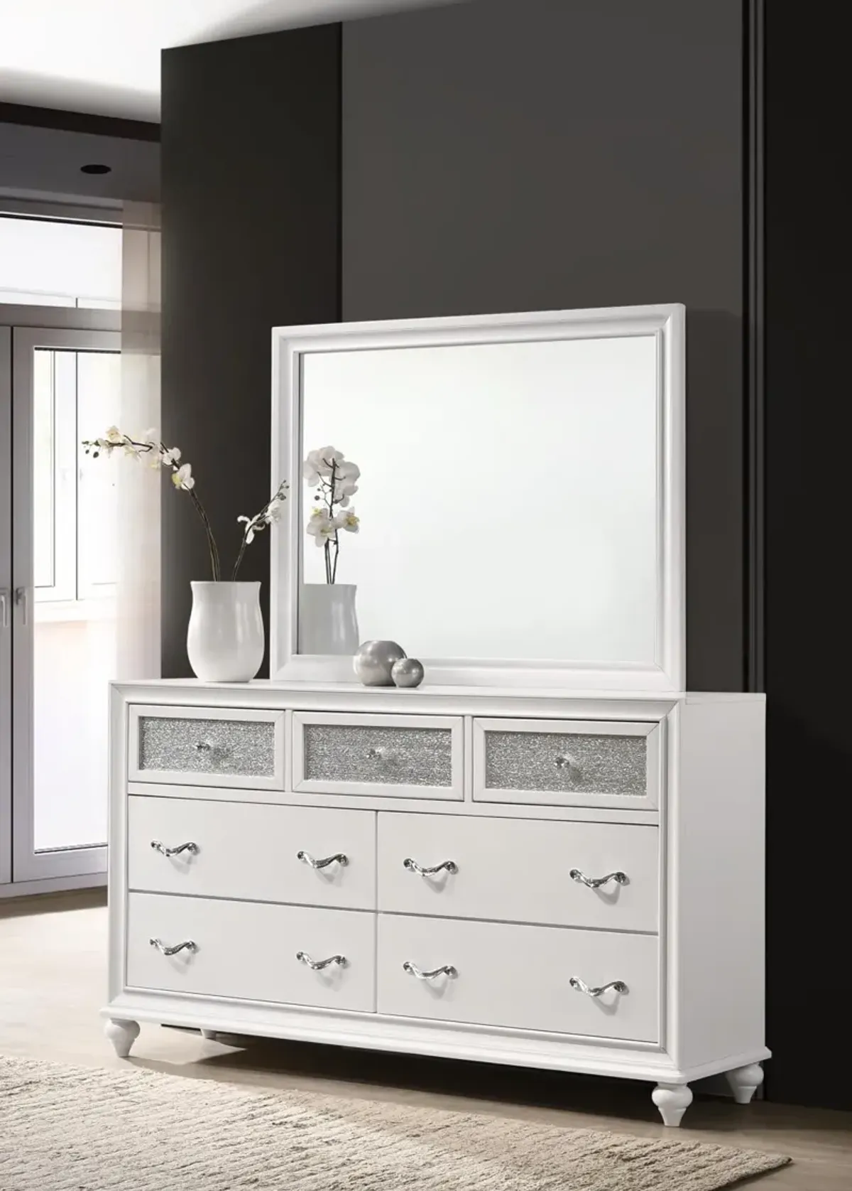 Coaster Barzini Dresser Mirror White