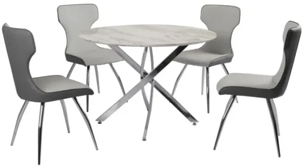 Chintaly Sandra Contemporary Marbleized Melamine Dining Table