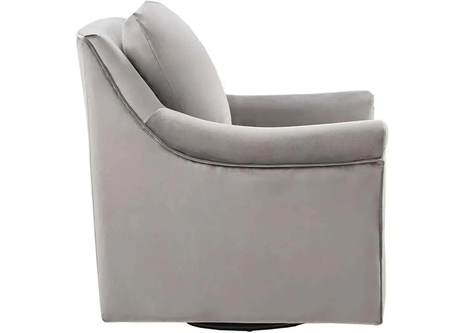 Olliix Madison Park Grey Deanna Upholstered Swivel Accent Chair