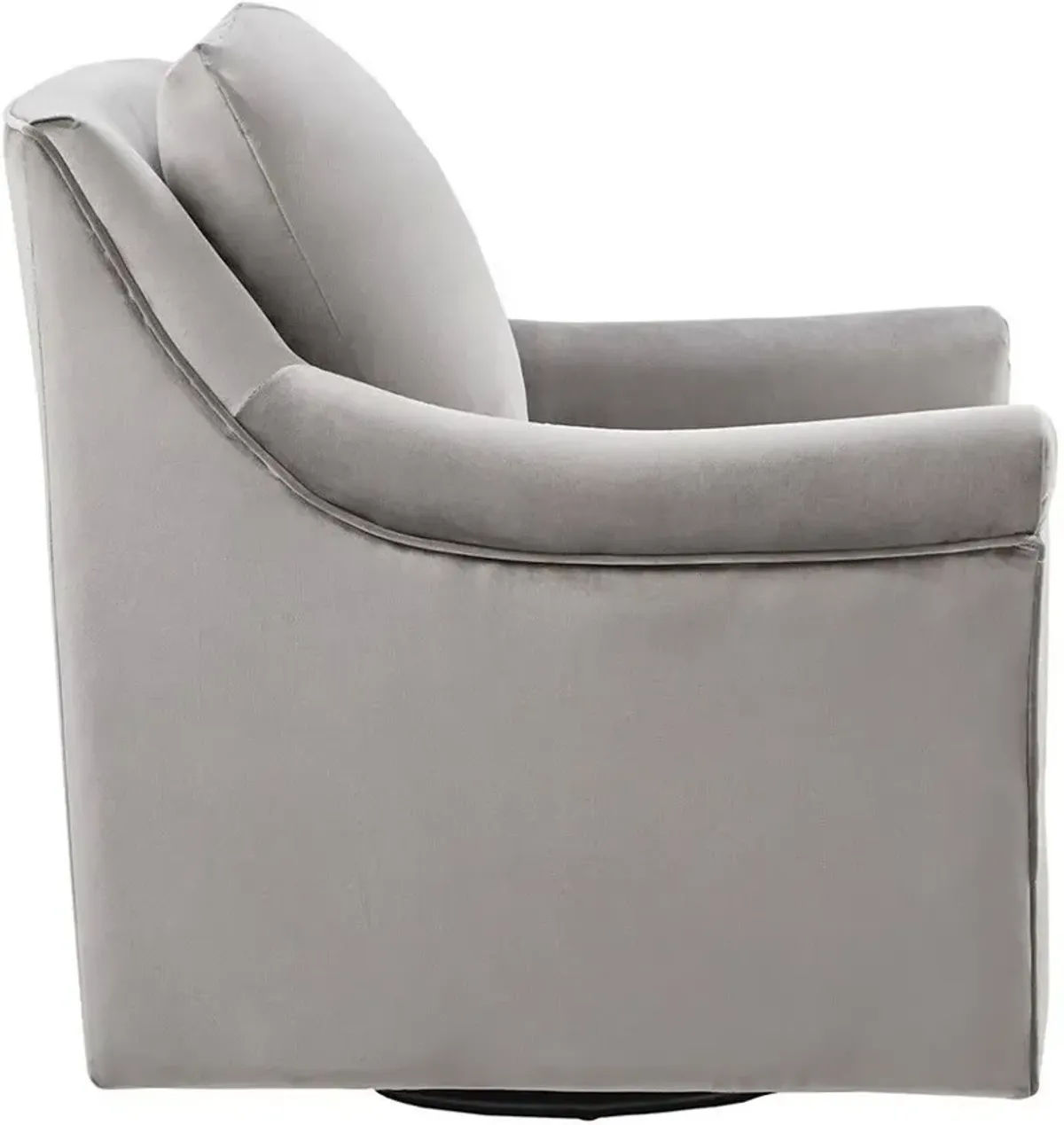 Olliix Madison Park Grey Deanna Upholstered Swivel Accent Chair