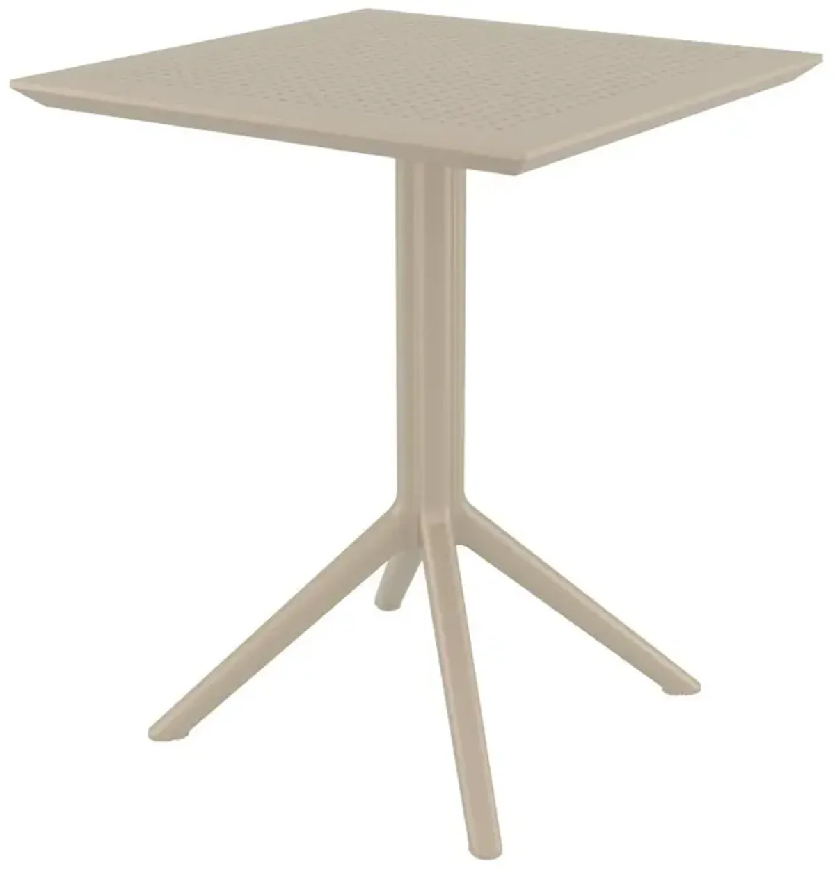 Compamia 24 Inch Outdoor Sky Square Folding Table Taupe