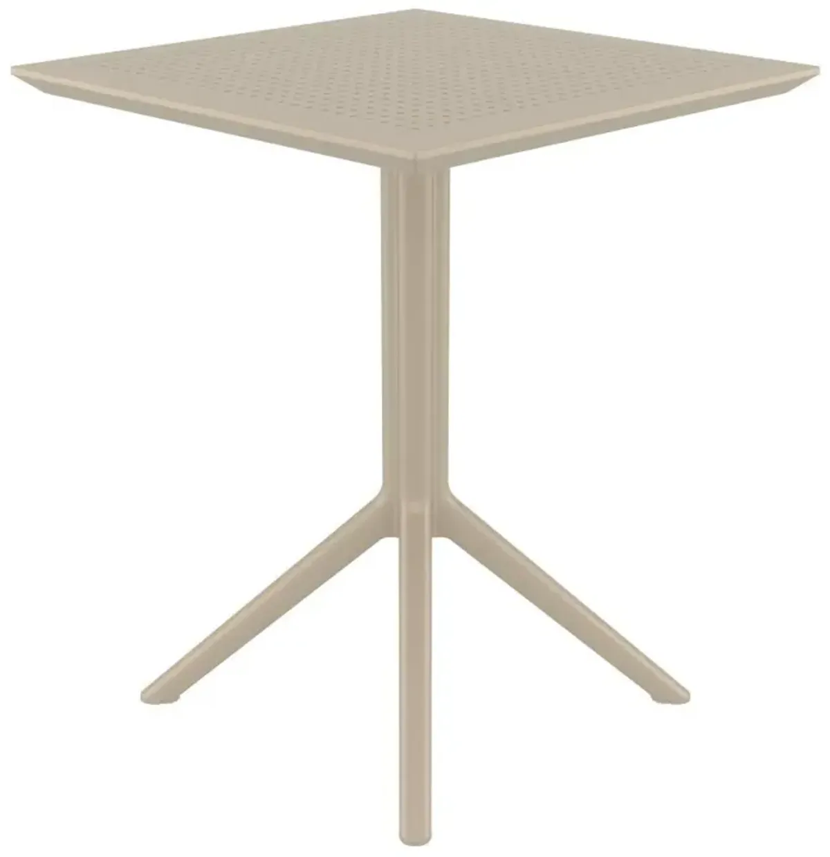 Compamia 24 Inch Outdoor Sky Square Folding Table Taupe