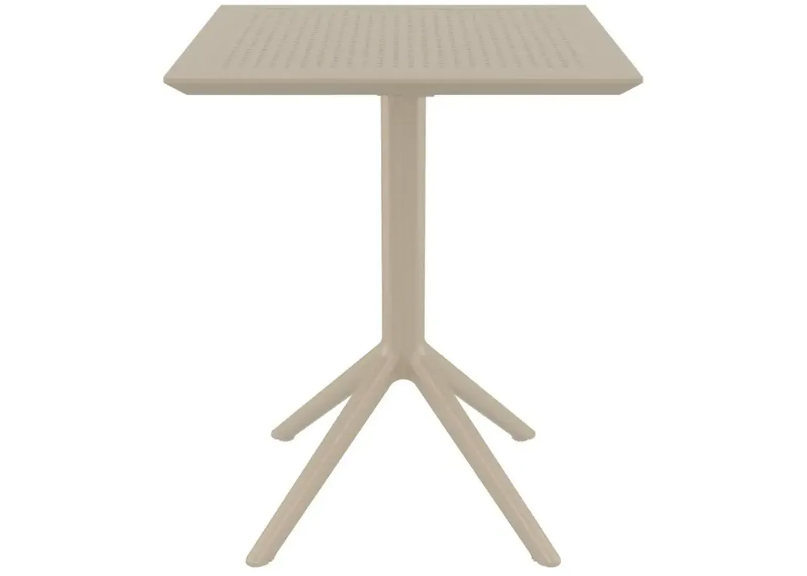 Compamia 24 Inch Outdoor Sky Square Folding Table Taupe