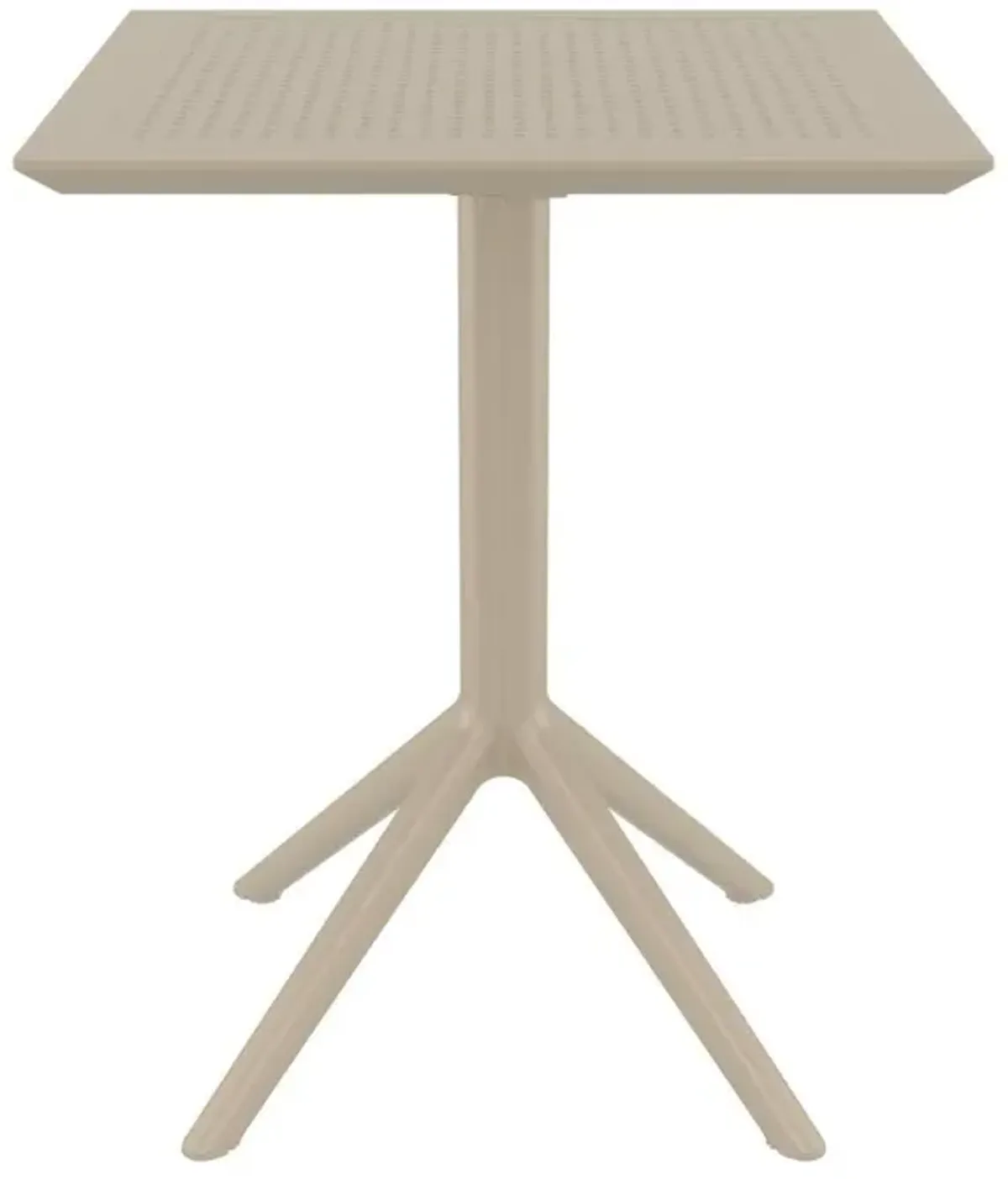 Compamia 24 Inch Outdoor Sky Square Folding Table Taupe