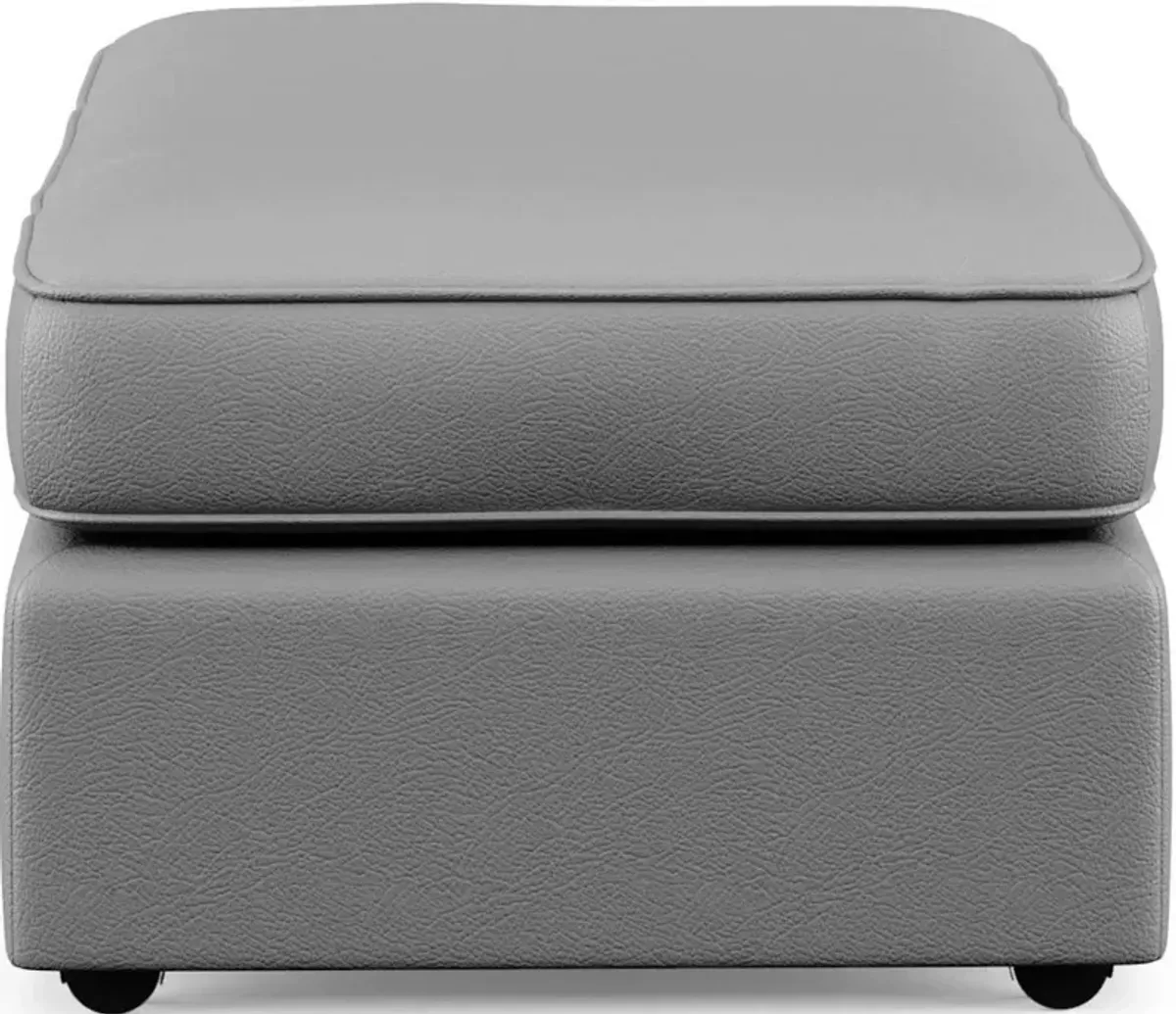 Flexsteel Vail Light Gray Cocktail Ottoman